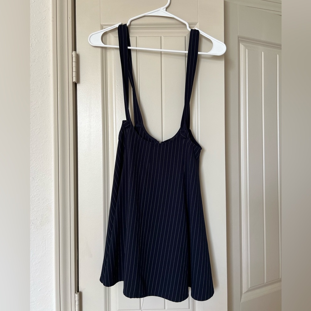 Forever 21 Striped Overalls Dress